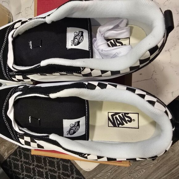 Vans Knu Skool Black White VN000D22BPB Sneaker Shoe Trainer Checkerboard SZ 11 - Picture 7 of 12
